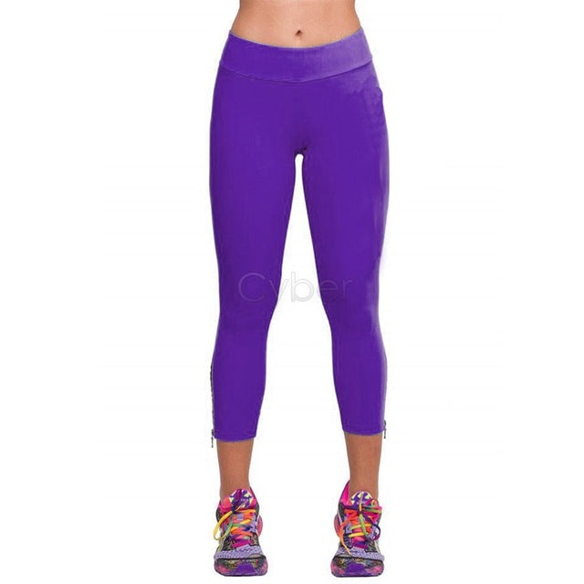 Summer Fashion New Candy Color Women Pants neon Pants High Waist Cropped Fitness Leggings