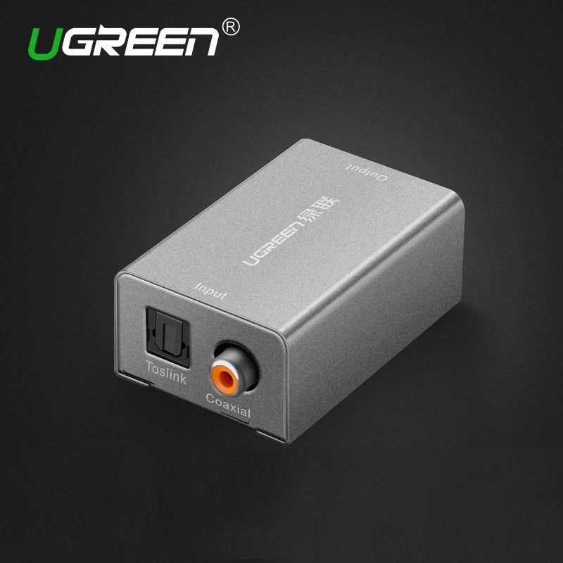 Ugreen Digital to Analog Audio Adapter Optical Coaxial Toslink Audio Converter RCA L/R 3.5mm with DC5V/2A Adapter EU Plug