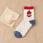 Dropshipping New Fashion Cotton Women Socks Funny Cartoon Striped Furit Printed Socks cute colorful female lovely socks