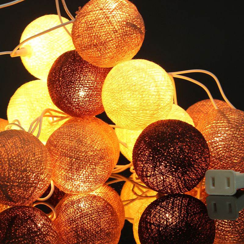 Mising Cotton Balls LED String Fairy Light Wedding 20 Led String Lights Party Patio Christmas Decor