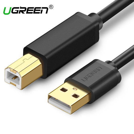 Ugreen USB Printer Cable Type A Male to B Male Scanner Gold USB 3.0 2.0 Print Cable for Canon Epson HP Printer Cable USB 3.0