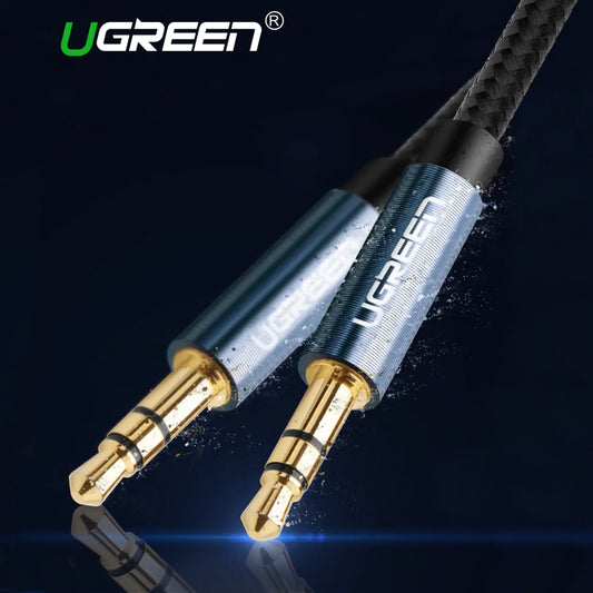 Ugreen 3.5mm Jack Aux Cable for Car Gold Plated Audio Cable jack 3.5 male male speaker cable for Car Headphone Speaker iphone