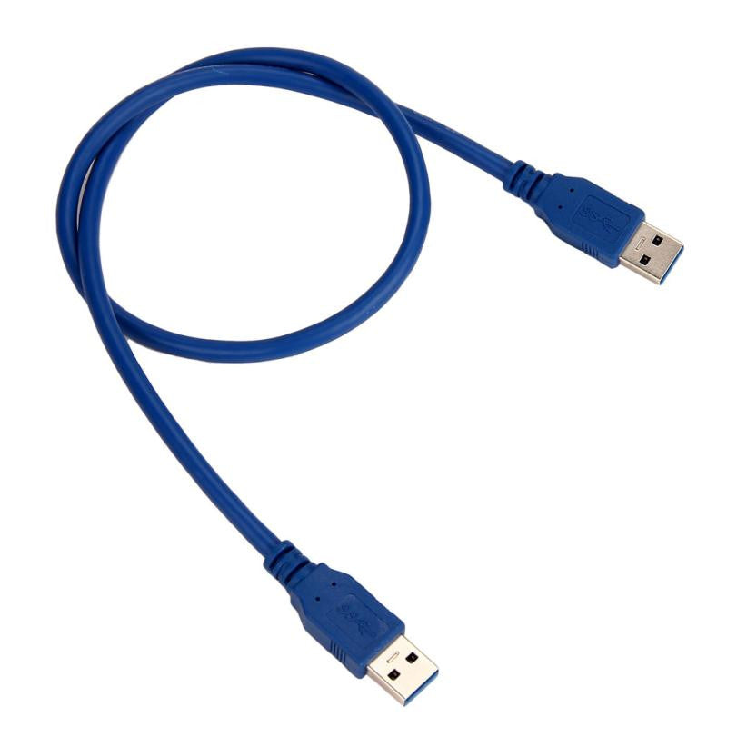 USB 3.0 Type A Male to Type A Male 6FT 0.6m Extension Data Sync Cord Cable Blue USB Cable High Quality Hot Sale Free Ship #201