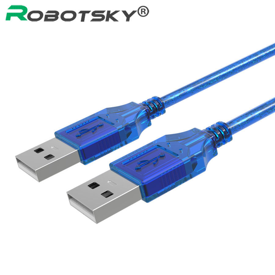 High Speed USB 2.0 Data Cable 0.3m 0.5m 1.5m Male To Male USB2.0  Type A Extension Cord For Car MP3 Cameras Hard Disk Cabo