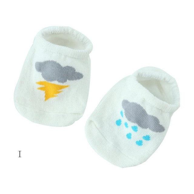 2017 Cute Baby Kids Boat Socks Cotton Non-slip Boys Girls Newborn Infant Bebe Cartoon Soft Floor Wear