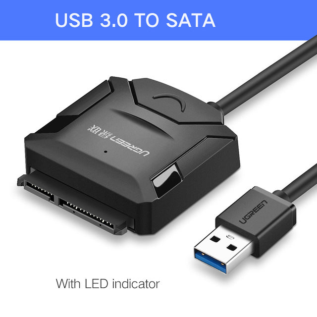 Ugreen Sata Adapter Cable USB 3.0 to Sata Converter 2.5 3.5 inch Super Speed Hard Disk Drive for HDD SSD USB 3.0 to Sata Cable