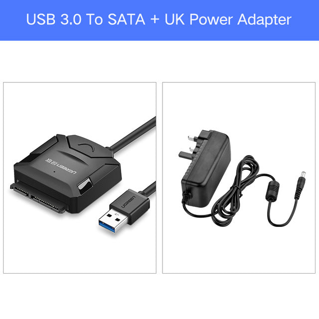 Ugreen Sata Adapter Cable USB 3.0 to Sata Converter 2.5 3.5 inch Super Speed Hard Disk Drive for HDD SSD USB 3.0 to Sata Cable