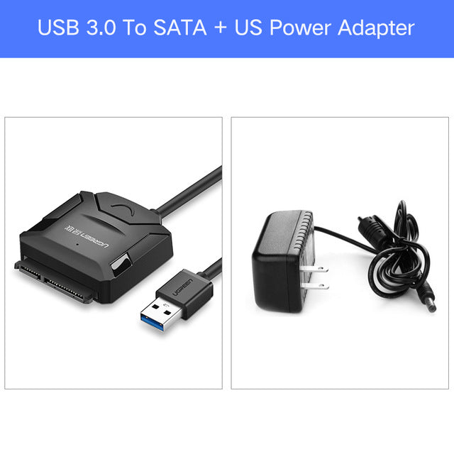 Ugreen Sata Adapter Cable USB 3.0 to Sata Converter 2.5 3.5 inch Super Speed Hard Disk Drive for HDD SSD USB 3.0 to Sata Cable